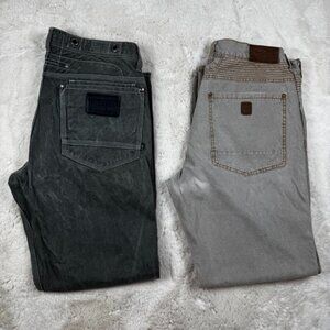 VTG Y2k Parish Nation Baggy Jeans Mens 38x32 Distressed Skater Wide Leg Lot of 2